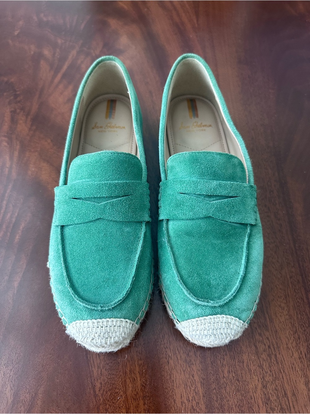 Sam Edelman KAI ESPADRILLE FLAT LOAFER in green size 7 - Picture 4 of 8